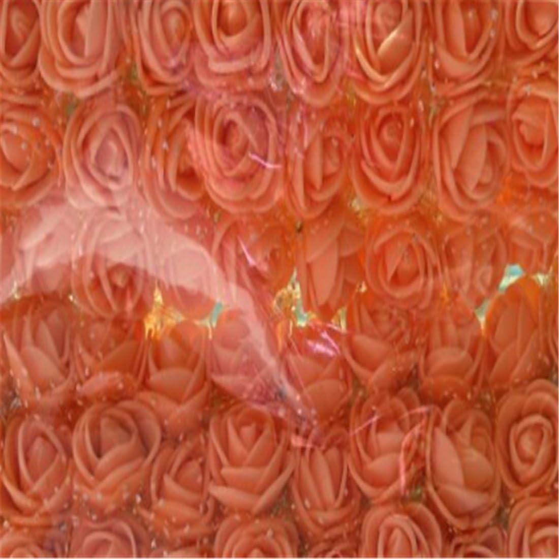 CTGVH Artificial Flower Rose,144pcs Real Looking Fake PE Foam Roses with Veil for Home Party Decoration Wedding Flowers Bouquets Birthday Baby Shower DIY Design Large Venue Decor (Orange)