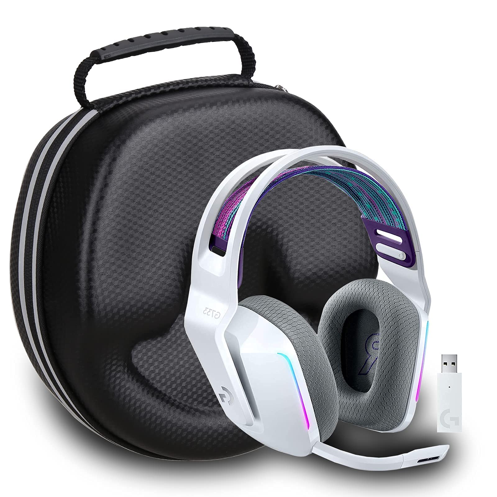 Mchoi Hard Travel Storage Case Compatible with Logitech G733 / G435 Lightspeed Wireless Gaming Headset, G335 Wired Gaming Headset, CASE ONLY
