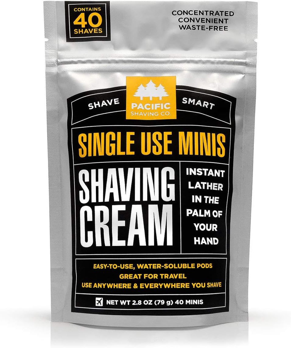 Pacific Shaving Company Shaving Cream Mini's 40 Pods, 1 Pack