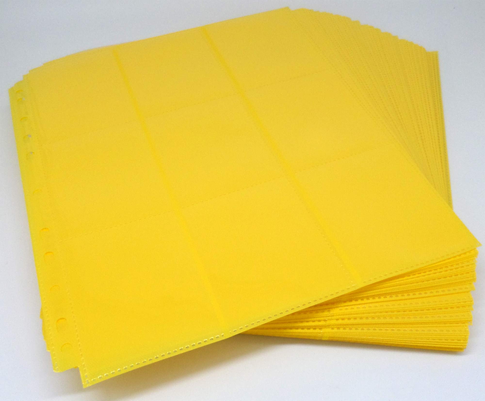 docsmagic.de 50 18-Pocket Pages Yellow - Sideloading - 11 Holes - MTG PKM YGO