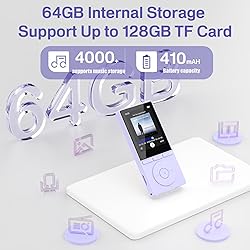64GB MP3 Player with Bluetooth 5.3, Music Player