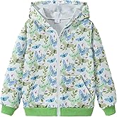 Frogwill Girls Zip Up Hoodie Sweatshirt Toddler Tween Kids Graphic Jackets Rainbow Unicorn Floral Printed