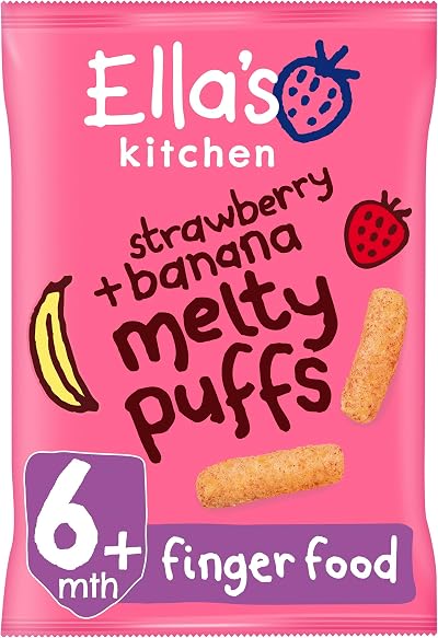Ella's Kitchen Organic Strawberries and Bananas Puffs 20g
