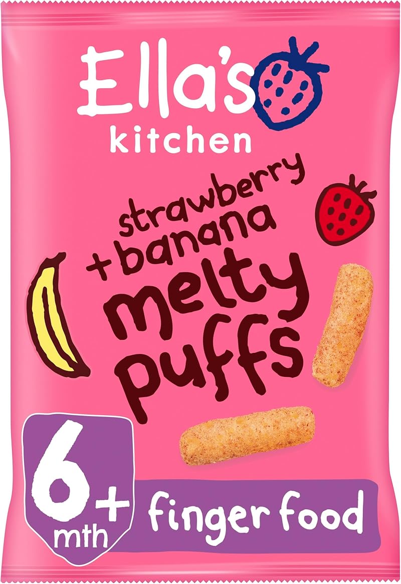 Ella's Kitchen Organic Strawberries and Bananas Puffs 20g