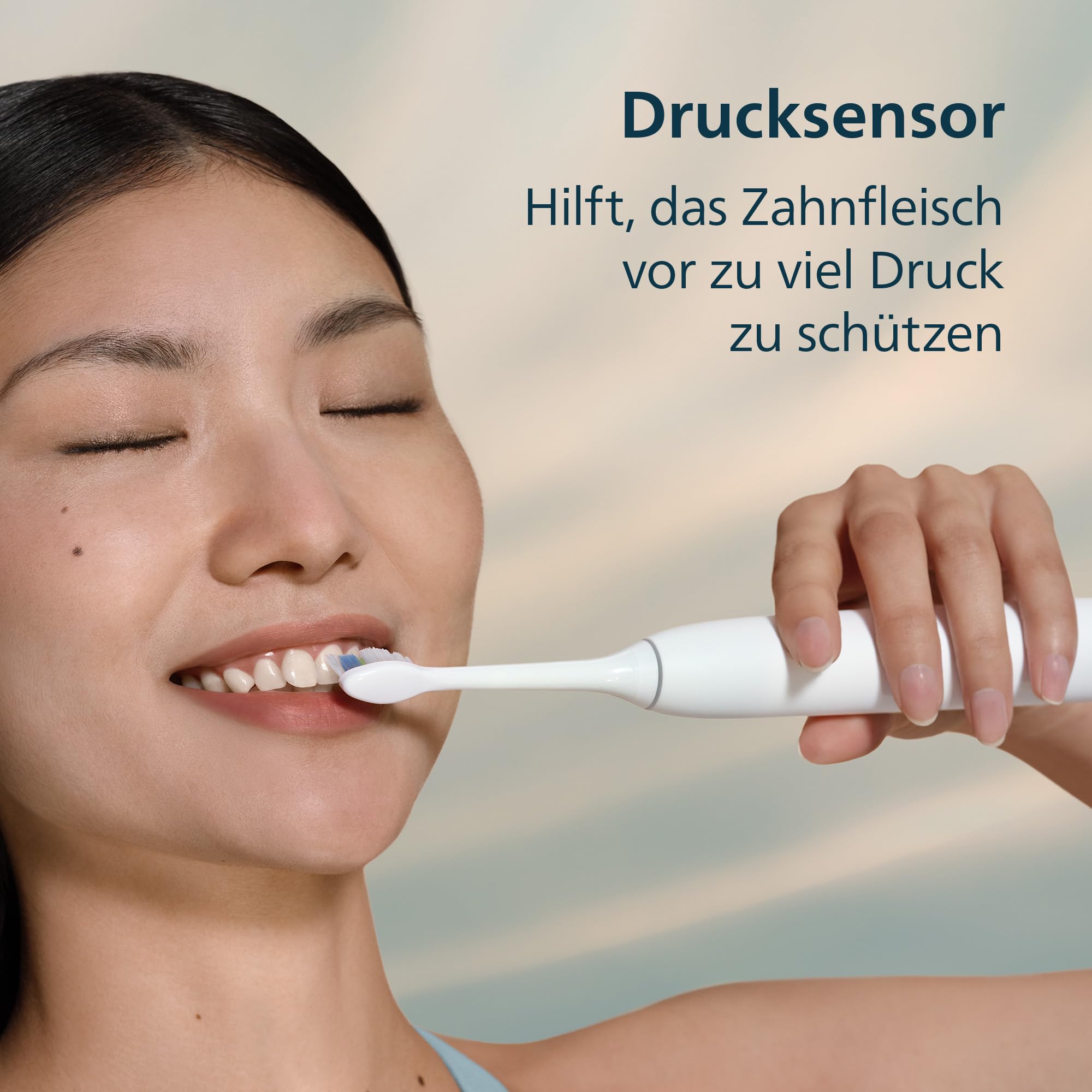 Philips Sonicare 5500 elektrische Zahnbürste, Schallzahnbürste mit 2 Putzmodi, Andruckkontrolle, EasyStart, SmarTimer und BrushPacer, Weiß, Modell HX7110/02 [Neue Technologie] 6