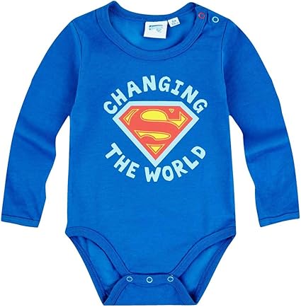 Body Bebe Garcon Manches Longues Superman Bleu De 3 A 24mois 18 Mois Amazon Fr Bebes Puericulture