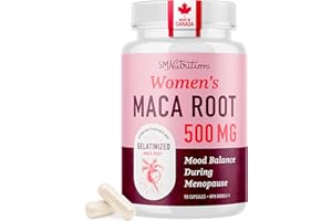 Maca for Women | 500MG Gelatinized Herbal Supplement to Support Energy, Hormone Balance, Menopause & Cycles | Third-Party Tes