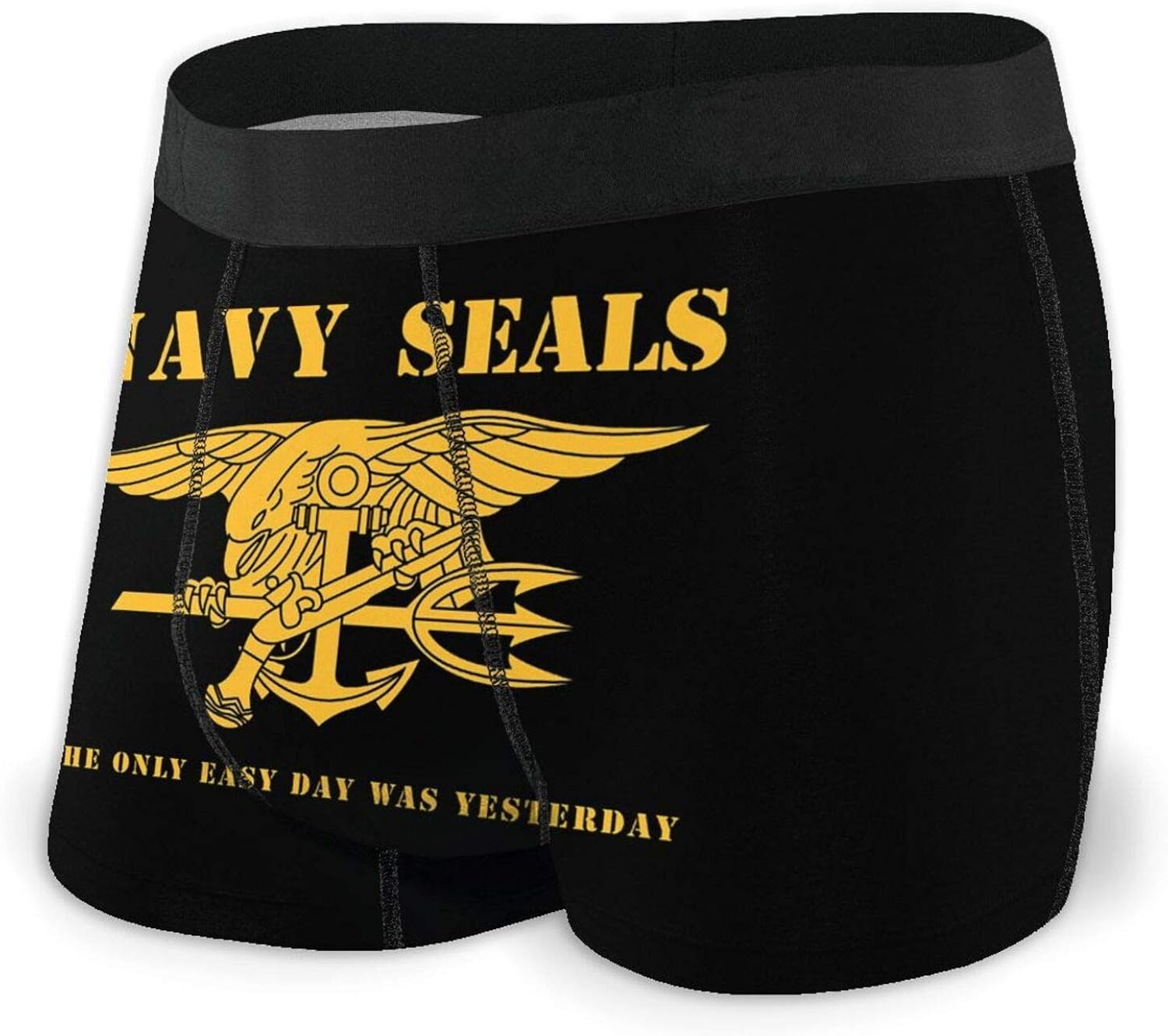 Navy Seals Stencil Mens Underwear Breathable Boxer Brief Soft