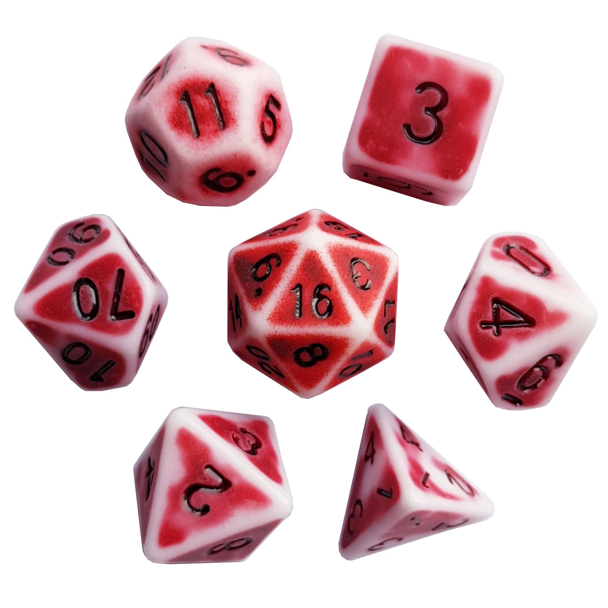 Beast Totem Dice - MULTIPLE SYLES - Polyhedral TTRPG Dice - for RPGs card games and Tabletop RPG's - CHOOSE YOUR STYLE (Red)