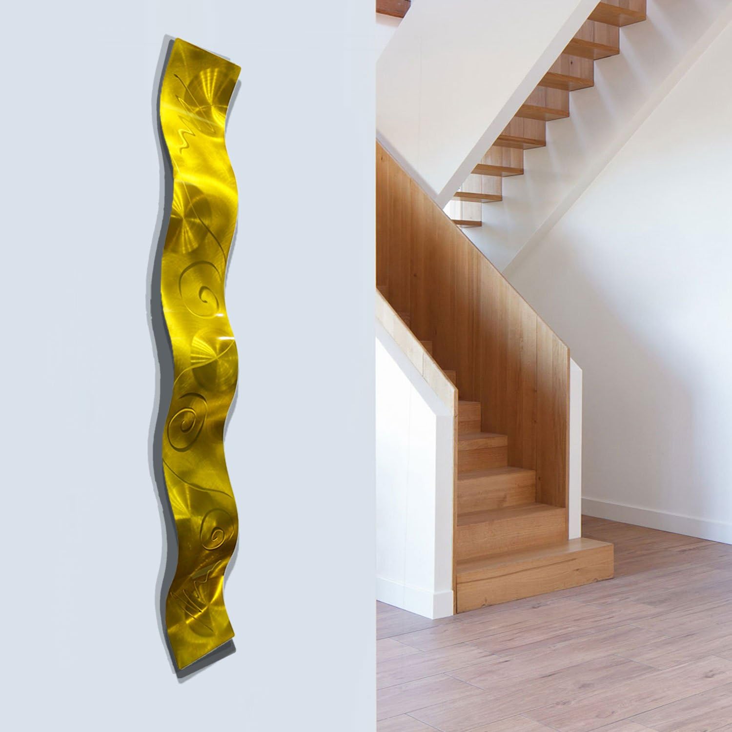 Amazon.com: Statements2000 Yellow 3D Abstract Metal Wall Art Sculpture