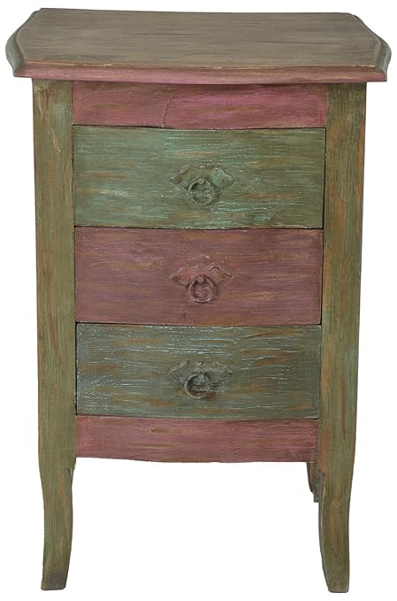 Aryan Wooden Chest of Drawer (BHAZ-027, Multicolor, 45 cm x 38.75 cm x 62.5 cm)