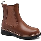 GUTOUGE Women’s Chelsea Boots with Lug Sole Ankle Booties