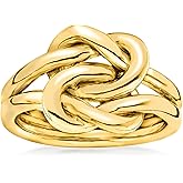 Ross-Simons Italian 18kt Gold Over Sterling Double Love Knot Ring