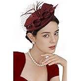 BABEYOND Fascinators Hats for Women - Tea Party 2025 Kentucky Fascinator Pillbox Derby Hat Sinamay Headband with Hair Clip