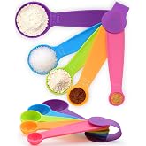 Measuring Spoons Set of 5, Fade-Proof Markings, Color Coded Plastic