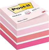 Post-it Notes Cube Pastel Colors Collection 450 Sheets 76 mm x 76 mm Pink White
