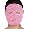 LotFancy Face Ice Pack, Reusable Ice Face Mask, Gel Bead Cold Face Eye Mask, Hot Cold Compress for Puffiness, Facial Routine, Post-Surgical Recovery, Headache, Skin Care, Post Laser Care