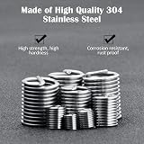 Suchoow 125PCS M3-M12 Wire Thread Inserts Stainless Steel Helicoil Screw Repair view 6
