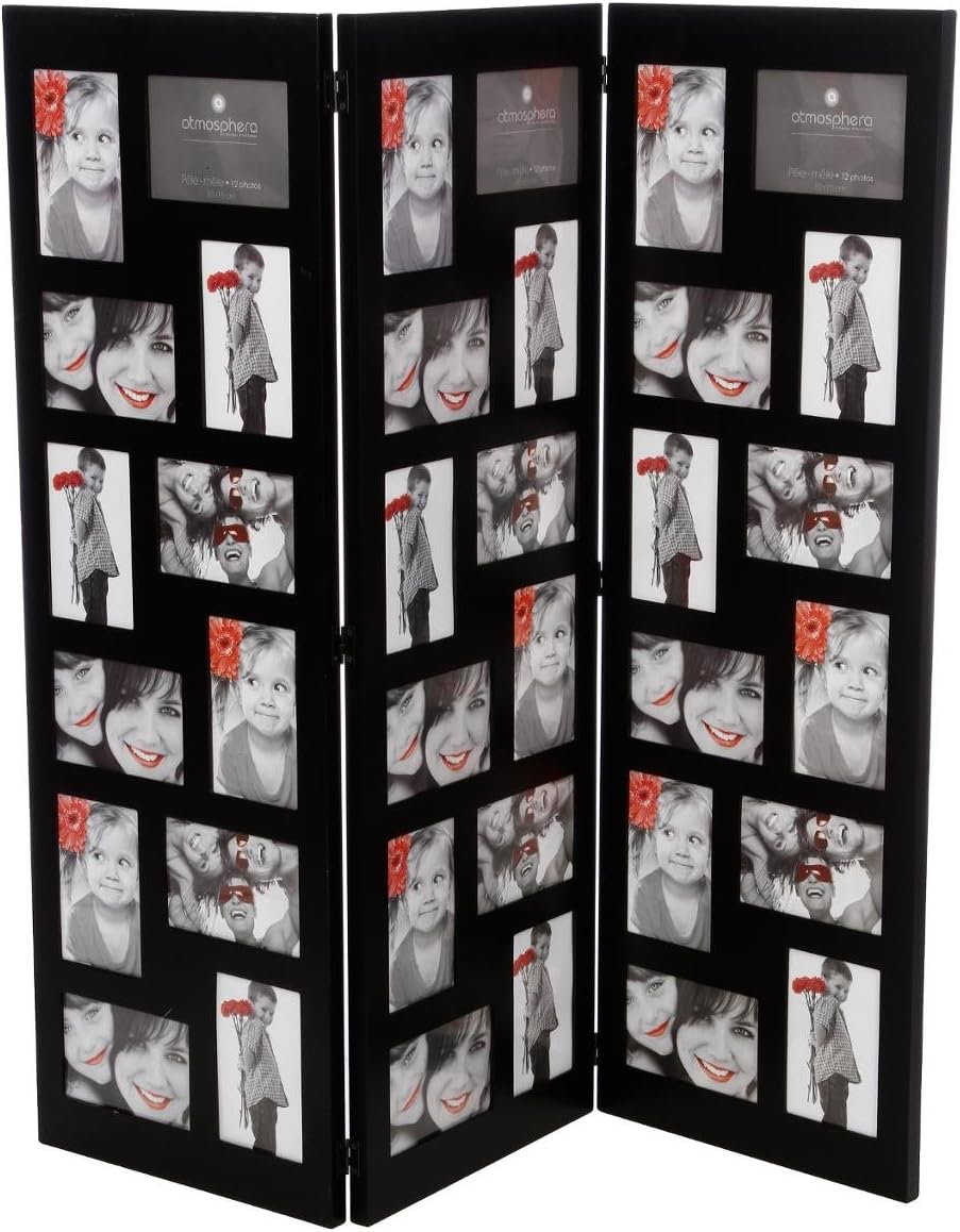 Collage Style Photo Frame Screen Holds 36 Photos Colour Black