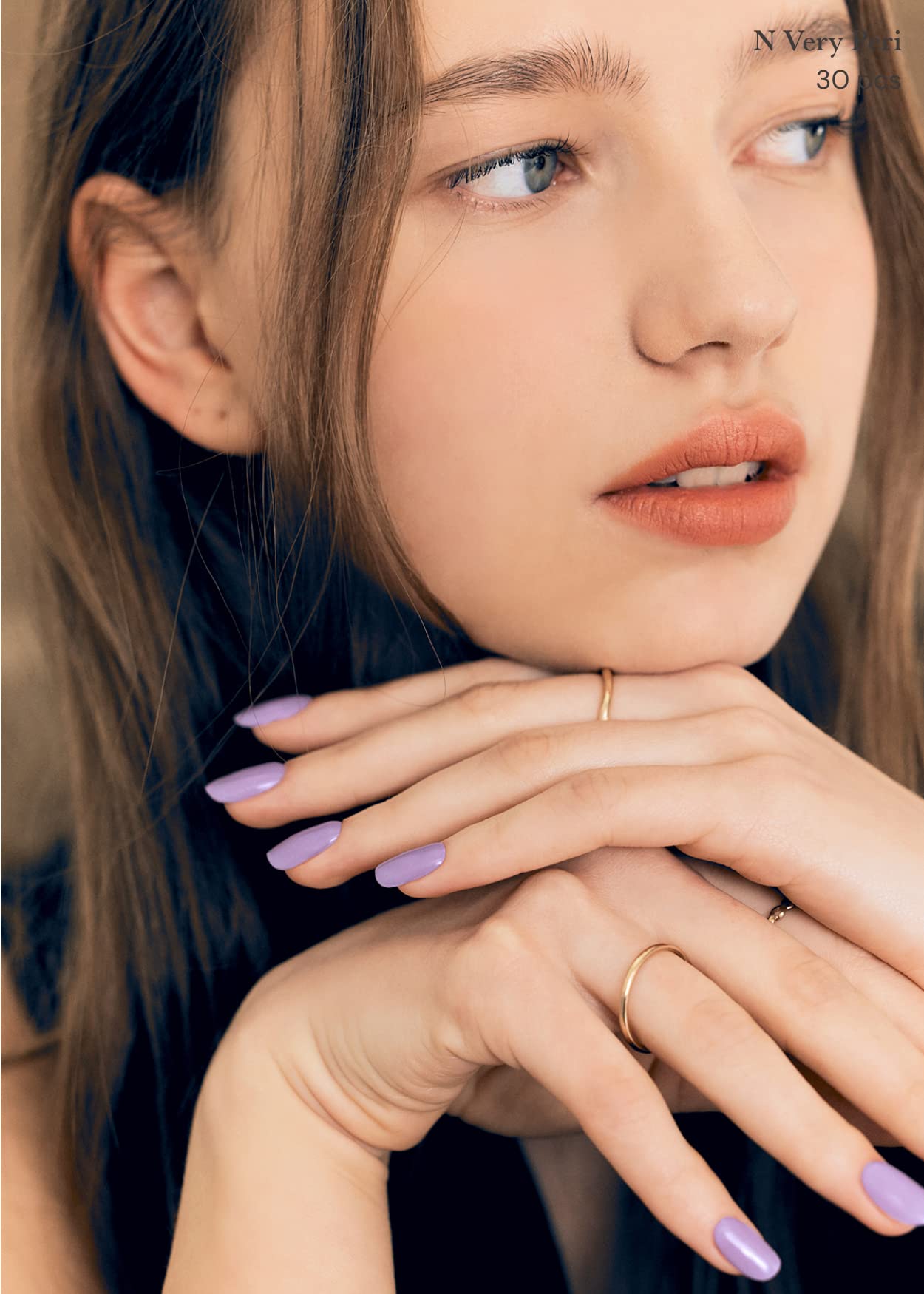 ohora Semi Cured Gel Nail Strips (N Cream Very Peri) - Purple, Solid, Works with UV/LED Lamps, Salon-Quality, Long Lasting, Easy to Apply & Remove - Includes 2 Prep Pads, Nail File & Wooden Stick - Image 4