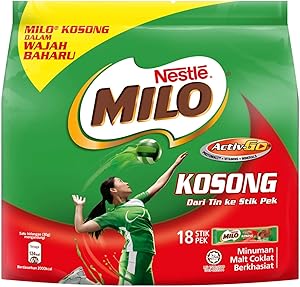 3 Pack Nestle Milo Kosong Sugar Free Activ-Go Chocolate Malt Drink (3 x 18 sachets) Free Express Delivery