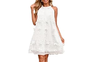 Simplee Women Halter Homecoming Dress 2025 Summer Wedding Guest Formal Mini Dress Flowy Cocktail Dresses
