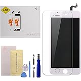 Screen Replacement for iPhone 6 Plus White LCD Display Touch Screen Digitizer Replacement Full Assembly Set with Free Tools and Professional Glass Screen Protector for iPhone 6 Plus 5.5 Inch (White)