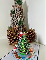 KoCentral Santa Claus 3D Pop Up Christmas Card 15cm x 15cm view 4