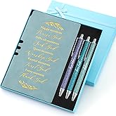 Spakon 5 Pcs Christian Gifts for Women Christian Easter Gifts Prayer Journal Religious for Women God Notebook Pen with Gift Box Scripture Notepad for Church Sunday School Favors (Blue, Bible)