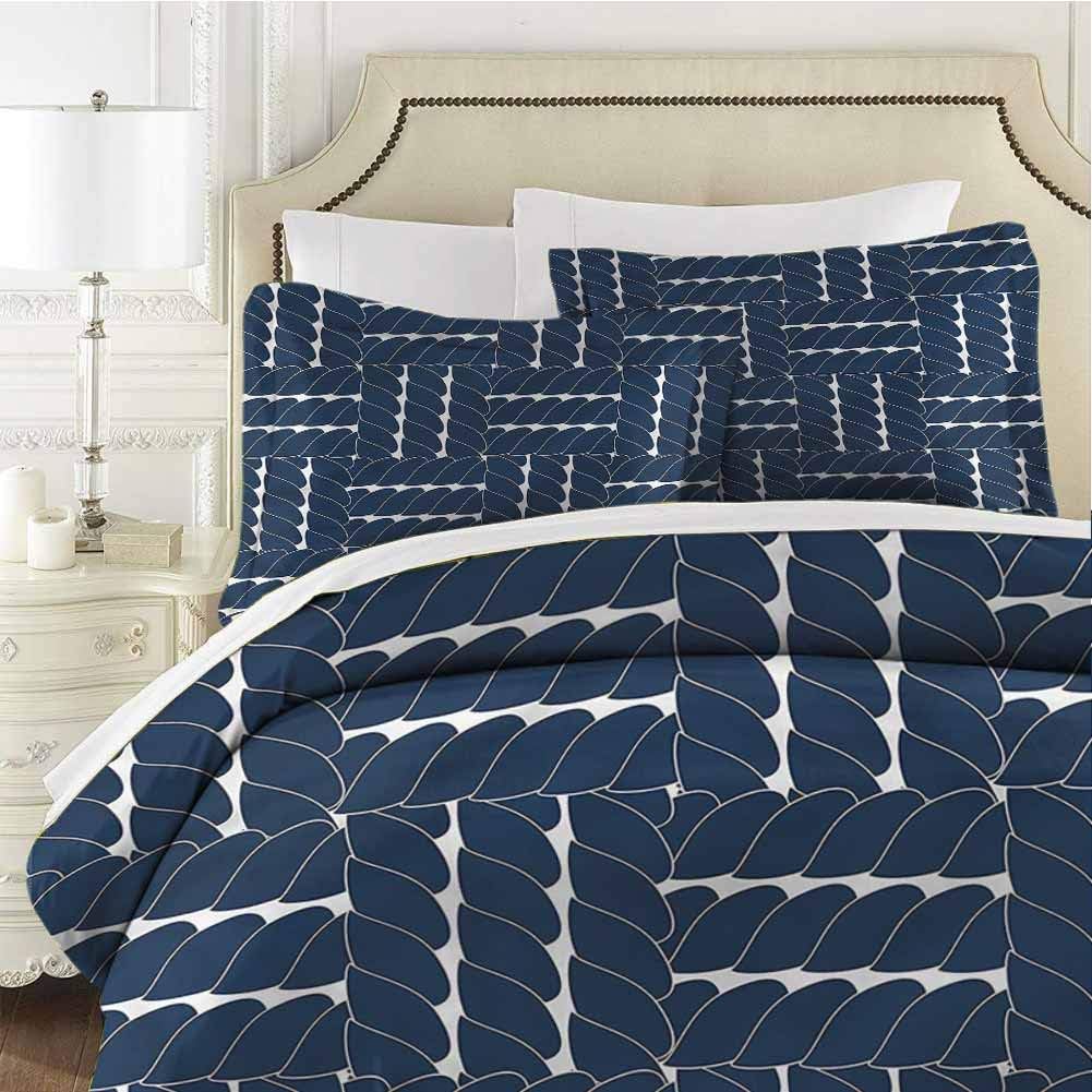 Mannwarehouse Navy Blue Duvet Cover SetLattice Geometric