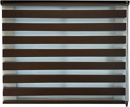 deco persiana enrollable sheer elegance 150 x 180 color chocolate