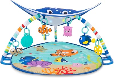 Bright Starts Disney Baby Finding Nemo Ocean Lights Activity Gym Mat Detachable