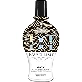 Brown Sugar Double Dark Embellish 600X Bronzer Tanning Lotion, 7.5 Fl Oz | Double dark DHA bronzing with mattifying complex, copper peptide &amp; hyaluronic acid for a matte airbrushed look, Apricot scent
