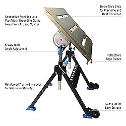 Olympia Tools Adjustable Welding Table with Wheels