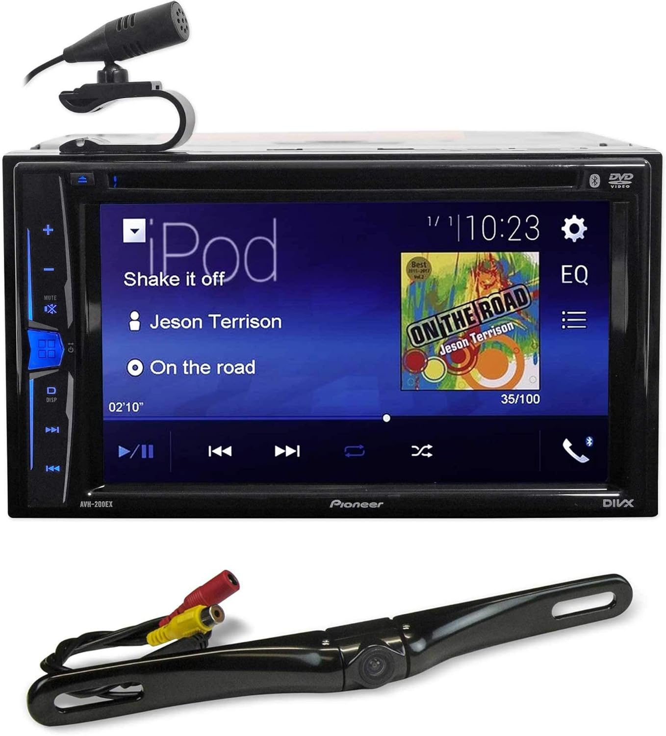 Pioneer AVH-200EX 6.2" In-Dash DVD Bluetooth Receiver iPhone/Android/USB+Camera (Renewed)