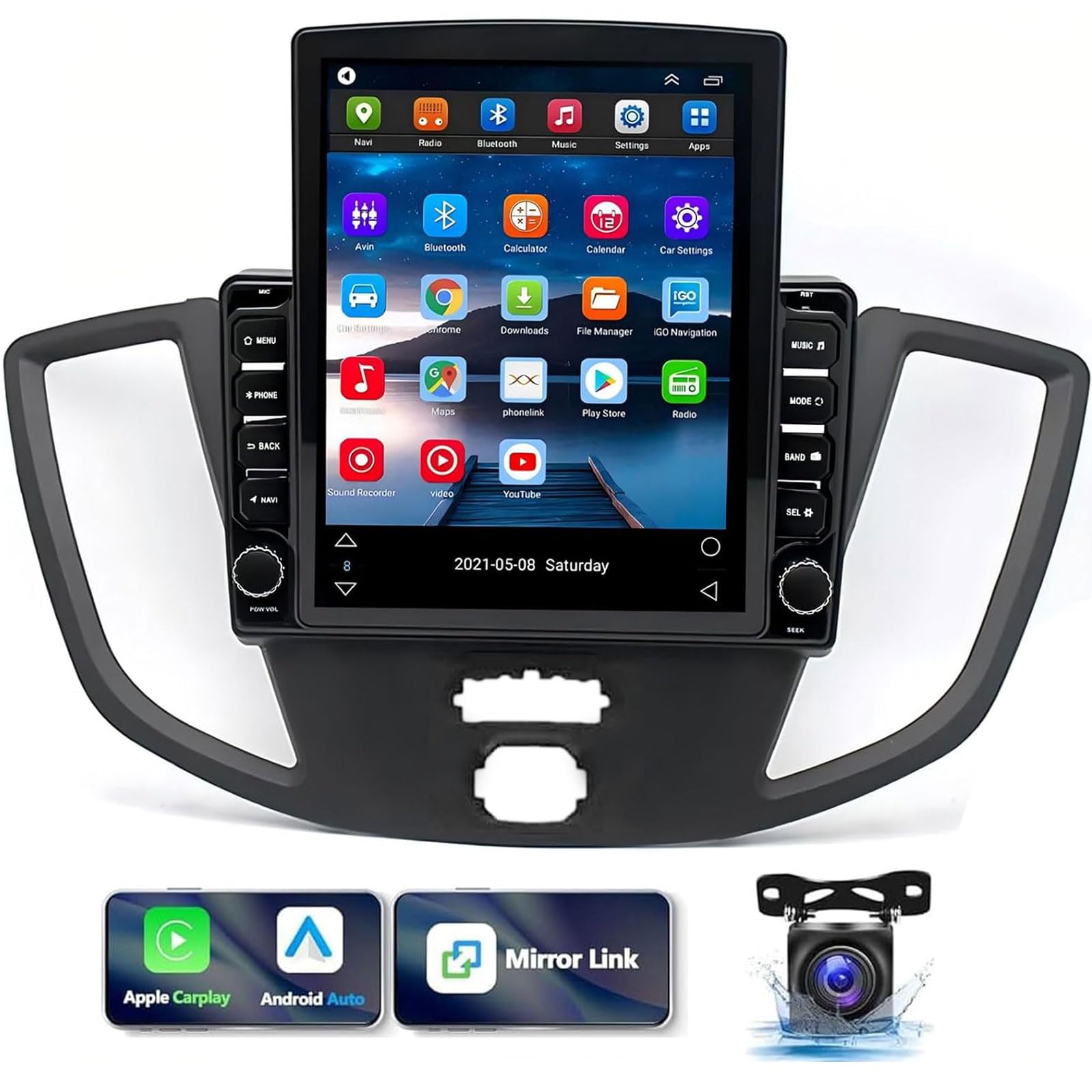 Photo 1 of 9.7" Android 13 Car Stereo w/Carplay Android Auto for Ford Transit Connect 2014 2015 2016 2017 2018 2019 IPS Car Audio Receiver w/WiFi GPS Bluetooth AHD Camera Mic,SWC/AV IN/FM/AM Radio Receiver-2+32G