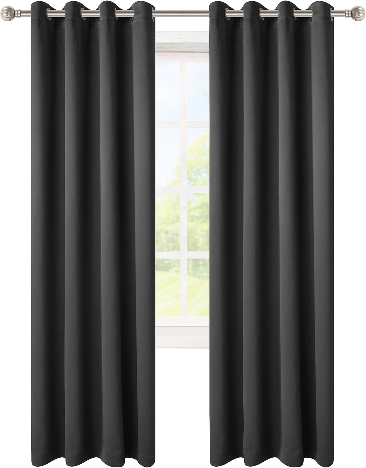 LORDTEX Blackout Curtains for Bedroom, Thermal Insulated Blackout