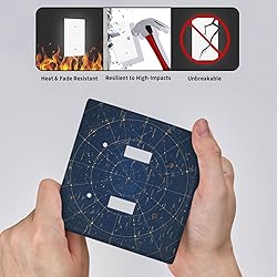 Moslion Star Map Constellation 2-Gang Toggle Wall