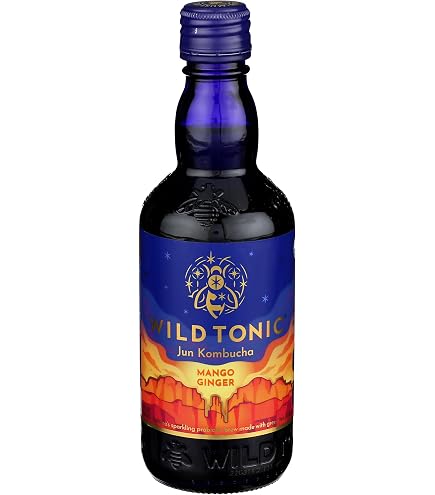 Amazon.com: Wild Tonic Organic Mango Ginger Jun Kombucha, 12 FZ