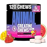 Animal Creatine Chews Tablets - Enhanced Creatine Monohydrate with AstraGin to Improve Absorption, Sea Salt for Added Pumps, Delicious and Convenient Chewable Tablets - Fruit Punch