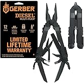 Gerber Gear Diesel Multitool Needle Nose Pliers Set, 12-in-1 EDC Multi-Tool Knife, Survival Gear and Equipment, Black