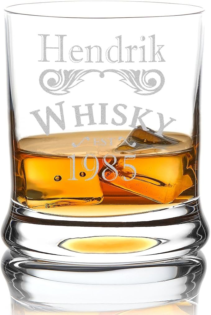 Personalisiertes Whiskyglas Mit Gravur – 315 Ml Tumbler, Wappen-Motiv | Geschenk Für Männer Zum Geburtstag