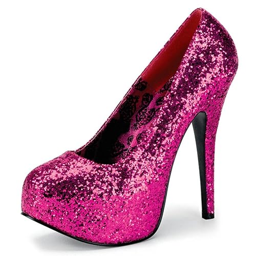 pink glitter pumps