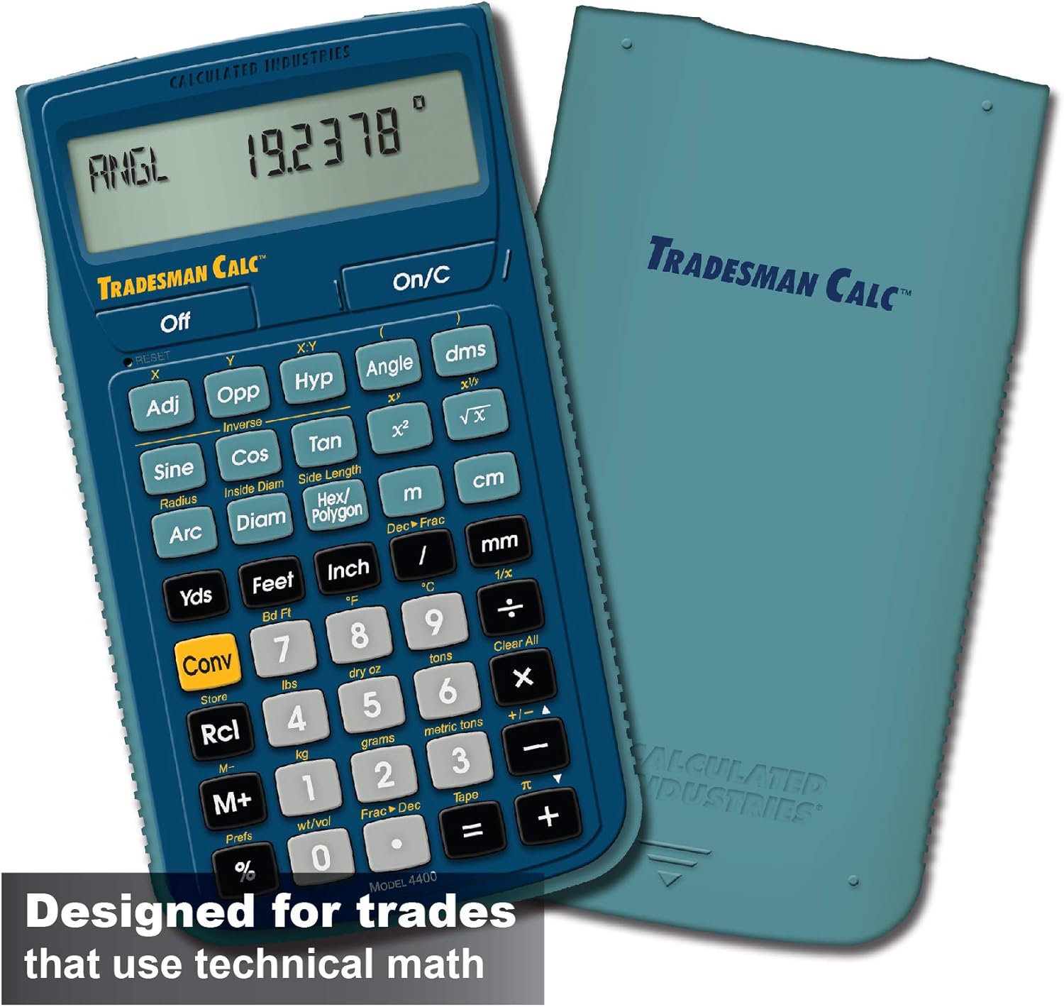 Amazon Com Calculated Industries 4400 Tradesmancalc Technical Trades Dimensional Trigonometry And Geometry Math And Conversion Calculator Tool For Tech Students Welders Metal Fabricators Engineers Draftsmen Home Improvement