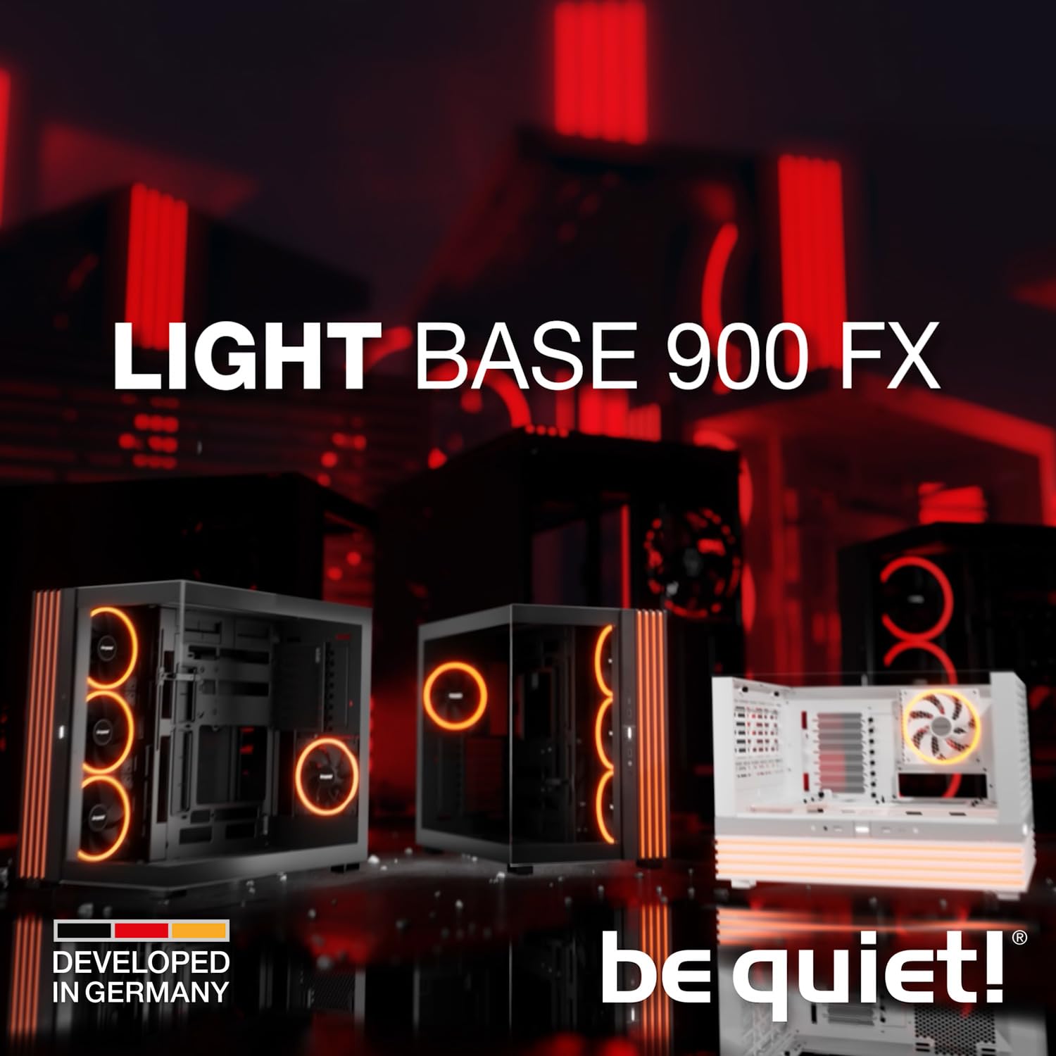 be quiet! Light Base 900 DX Black PC-Gehäuse, atemberaubender Panorama-Blick, Show Case, Dual Chamber Design, massiver ARGB LED-Streifen, invertiert und horizontal nutzbar, E-ATX Mainboard kompatibel 7