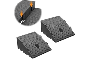 YYDS Curb Ramp, Portable Lightweight Plastic Driveway Curb ramps,Ramps for Low Cars,Motorcycle Ramp,Curb Ramps - 2PCS (High2.75in（7cm）)