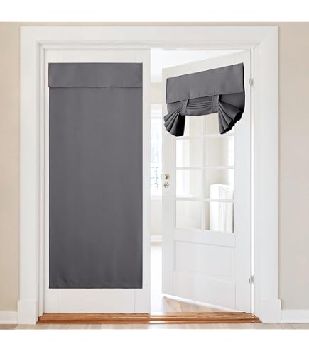 Rideau Occultant Gris Moderne Pour Porte Ou Fenêtre - 1 Panneau Neuf - Décoration Intérieure Personnalisable