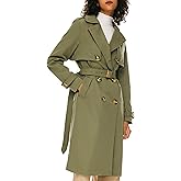 Orolay Women's 3/4 Length Double Breasted Trench Coat Lapel Jacket with Belt