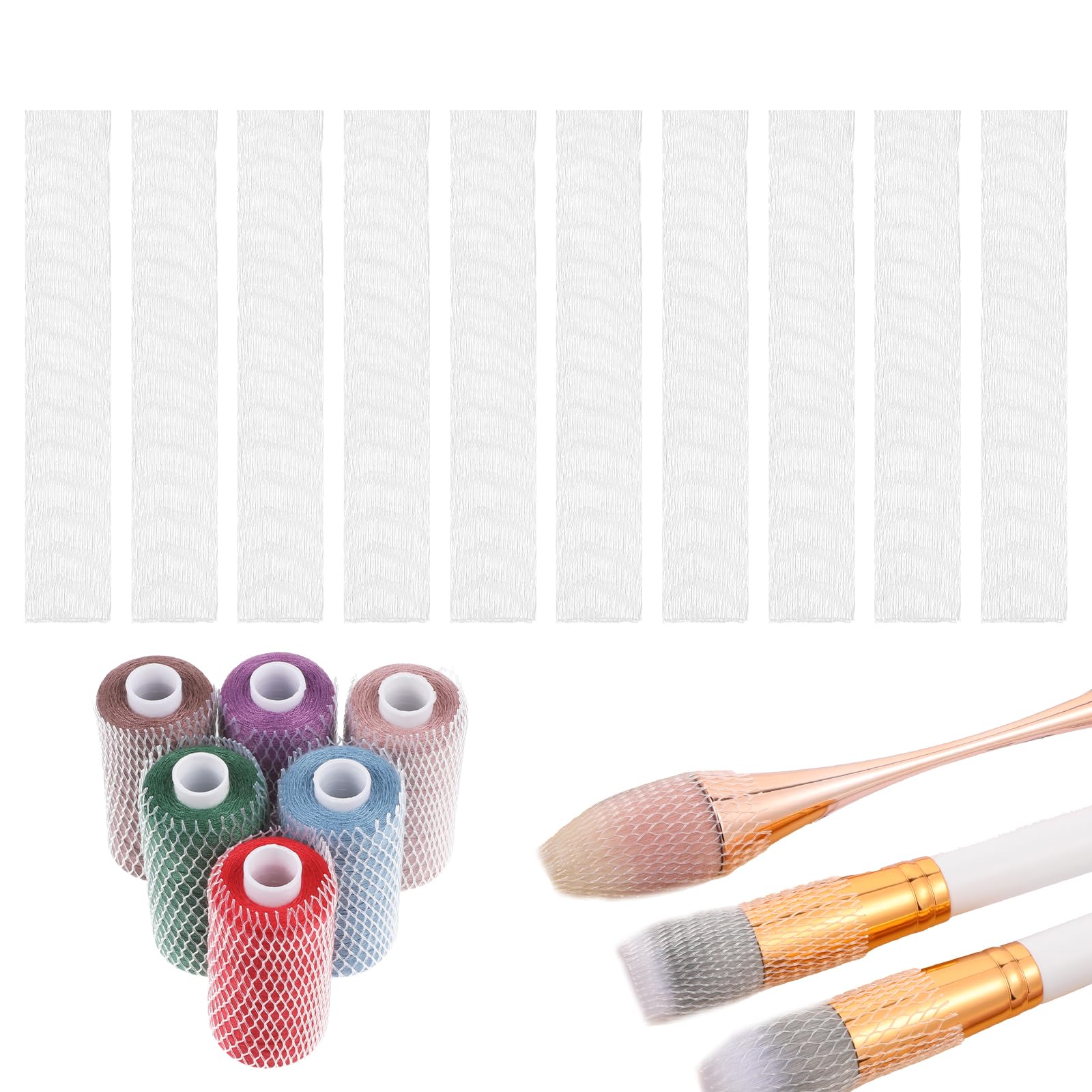 Photo 1 of 100 pcs Threads Spool Net Thread Net Spool Saver Sewing Net Threadfor Different Sizes of Embroidery Sewing Quilting and Serger Thread Spools (6x1cm)