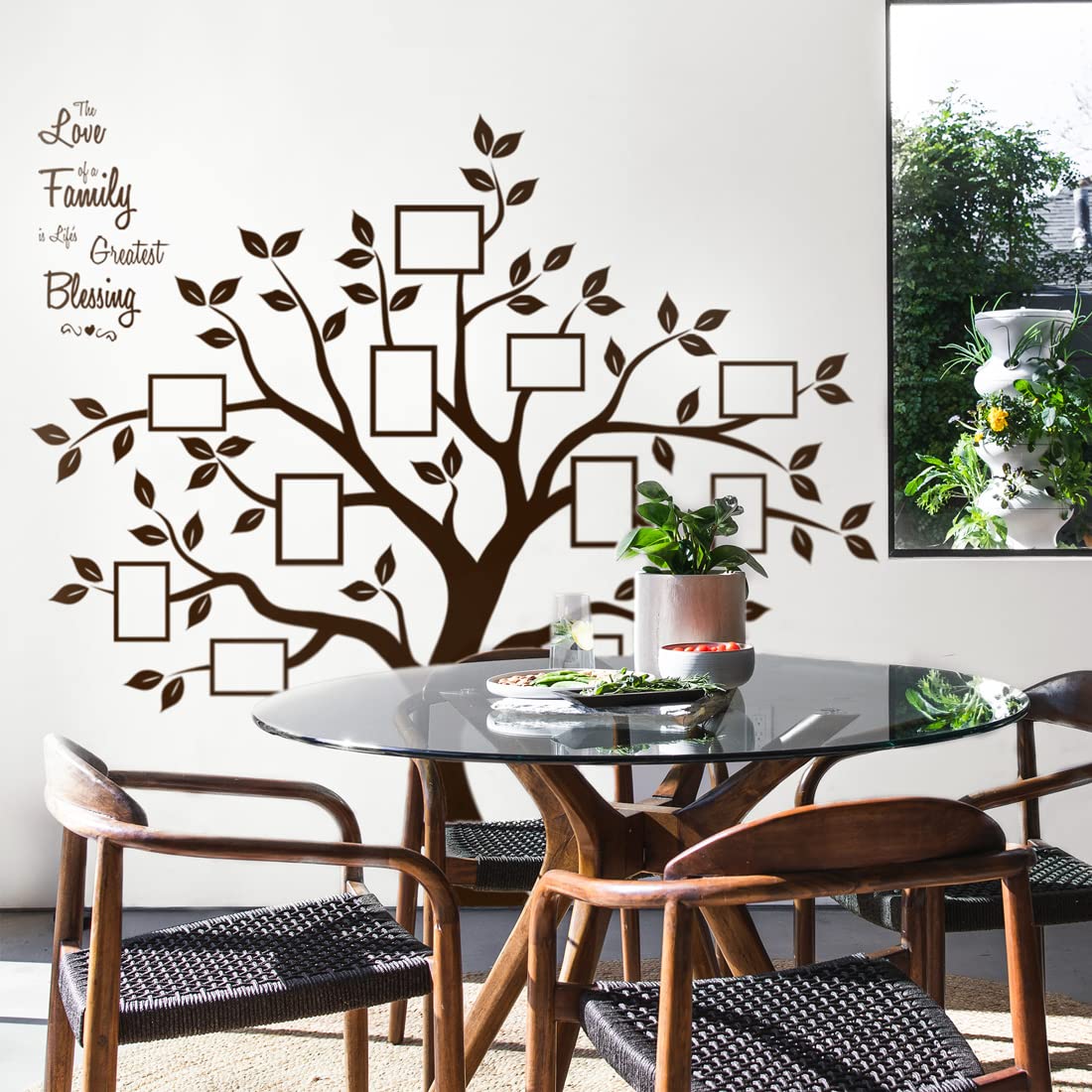 MairGwall Family Tree Wall Decal - Removable Vinyl Sticker, Nursery Wall Art (Dark Brown, 78") - View #10